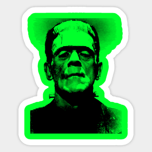 Frankenstein Spooky Line Art Design Sticker
